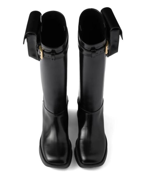 Prada 40mm pouch boots - Black - zdjęcie produktu nr 2