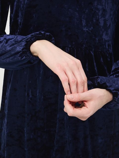 Medicine sukienka kolor granatowy mini rozkloszowana