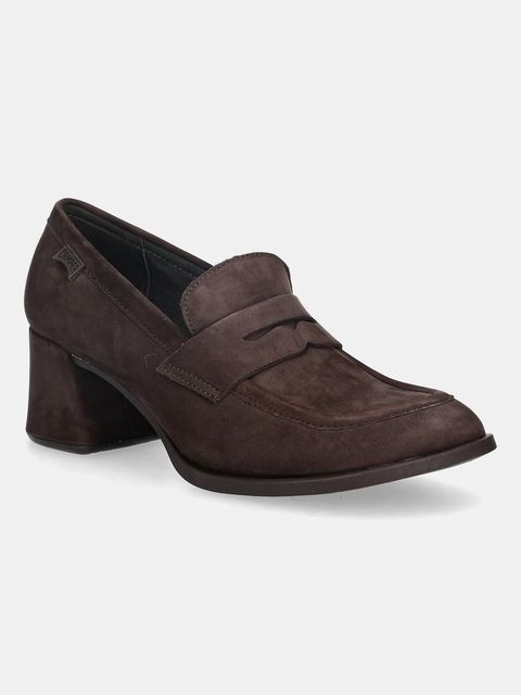 Camper czółenka zamszowe Kora kolor brązowy na słupku K201798-002 - zdjęcie produktu nr 1