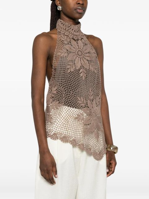 Magda Butrym crochet top - Brown