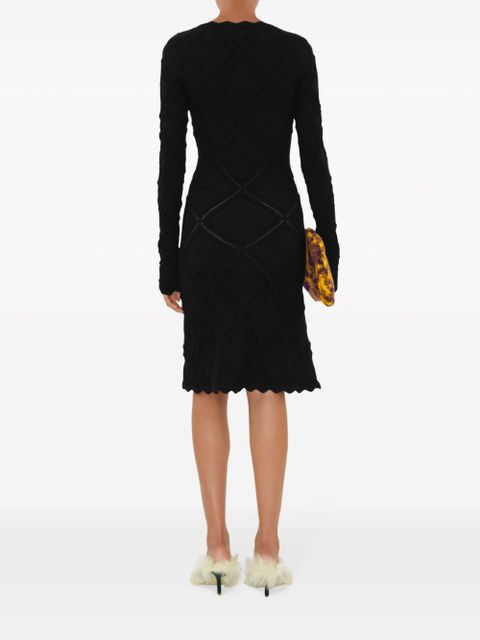 Burberry Aran long-sleeve knitted dress - Black