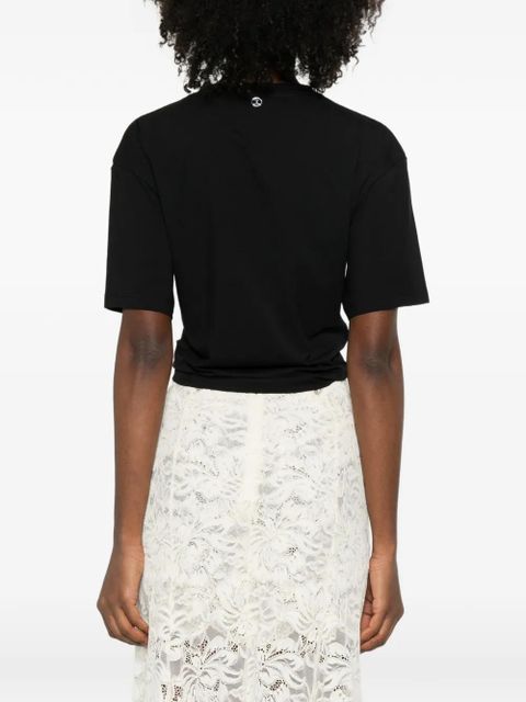 Rabanne ring-detail T-shirt - Black