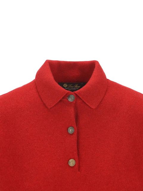 Loro Piana cashmere polo top - Red