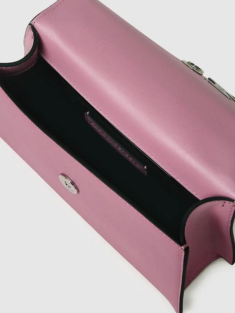 Karl Lagerfeld torebka skórzana K/SIGNATURE kolor różowy A1W30458