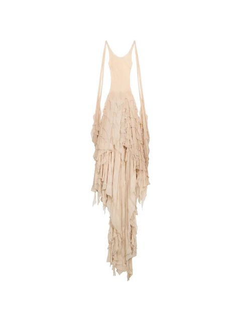 Blumarine ruffled maxi dress - Neutrals - zdjęcie produktu nr 1