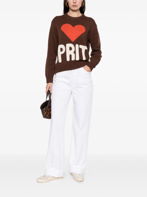 MC2 Saint Barth Kyla heart-detail sweater - Brown