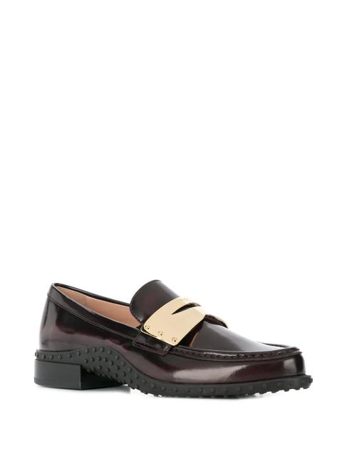 Tod's leather loafers - Red - zdjęcie produktu nr 2
