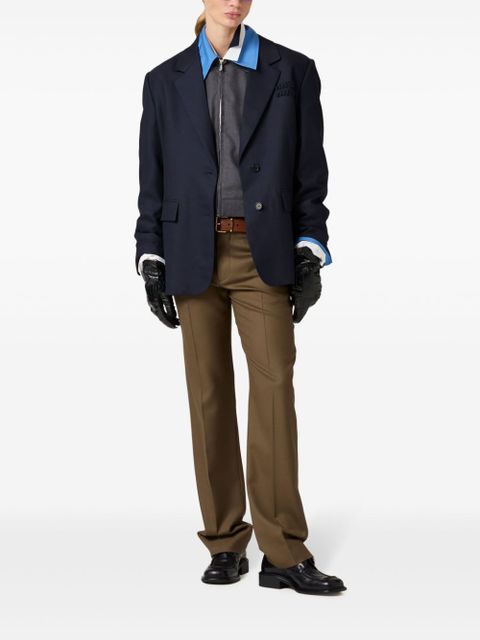 Miu Miu gabardine-weave bomber jacket - Grey - zdjęcie produktu nr 2