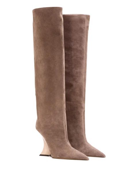 Paris Texas heel detail boots - Brown