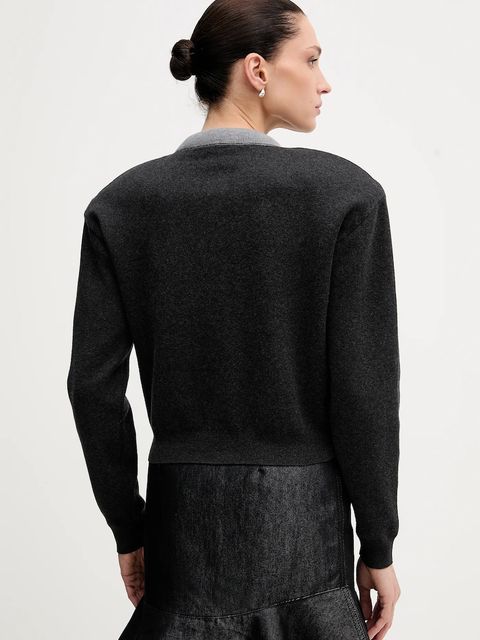 Rotate kardigan z dodatkiem wełny damski kolor szary lekki 1149033086