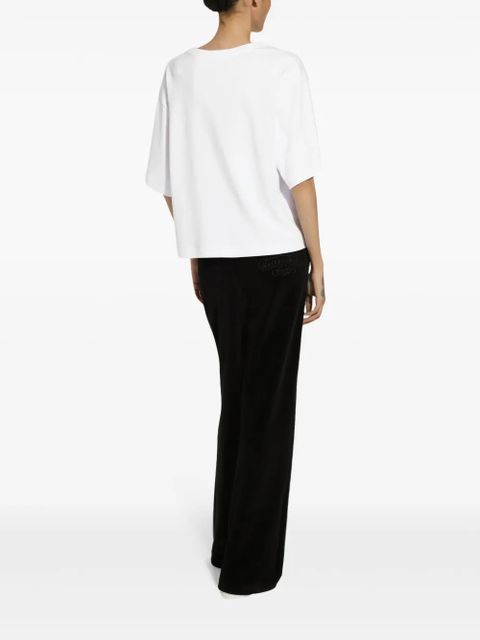 Dolce & Gabbana logo-embroidered T-shirt - White