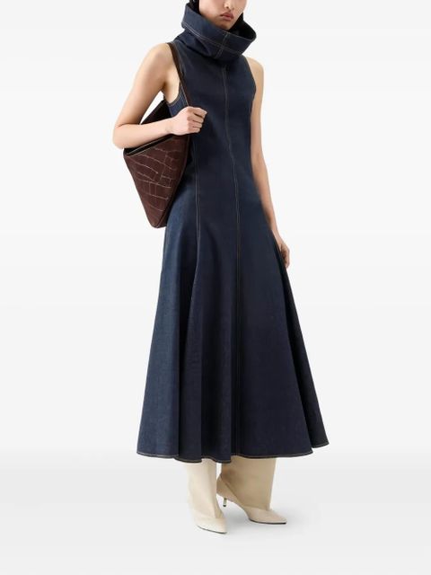 Jacquemus The Triangle de-Nîmes denim dress - Blue