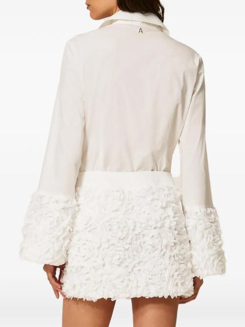 TWINSET flower mini skirt - White