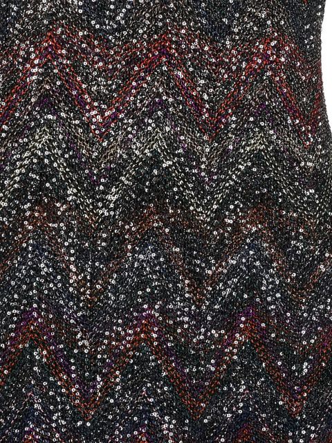 Missoni chevron-pattern halterneck maxi dress - Black