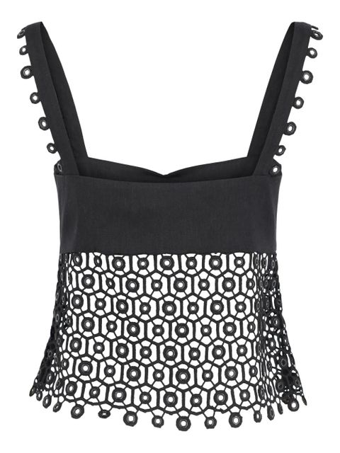 Simkhai Dorian eyelet-embellished sleeveless top - Black - zdjęcie produktu nr 2