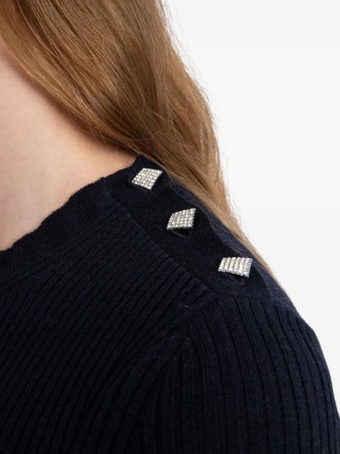 Zadig&Voltaire short-sleeve ribbed T-shirt - Blue