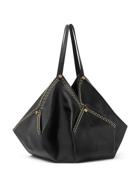 Versace large Protea leather shoulder bag - Black