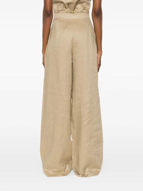 Max Mara Msttapioca zip-up palazzo pants - Neutrals
