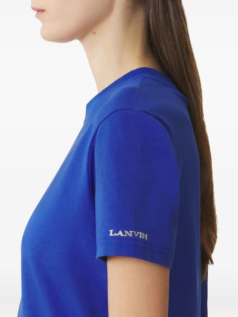 Lanvin tie-detail cotton T-shirt - Blue