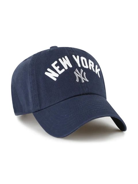 47 brand czapka z daszkiem bawełniana MLB New York Yankees kolor granatowy gładka B-RGWSC17GWS-NYE