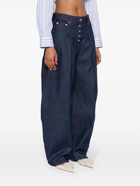 Jacquemus Le De-Nimes Ovalo mid-rise wide-leg jeans - Blue - zdjęcie produktu nr 2