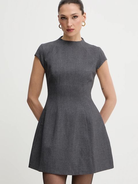 Bardot sukienka kolor szary mini rozkloszowana 59329DB3 - zdjęcie produktu nr 1