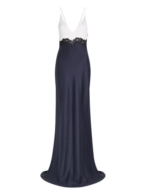 Gabriela Hearst lace-detail panelled dress - Blue - zdjęcie produktu nr 1