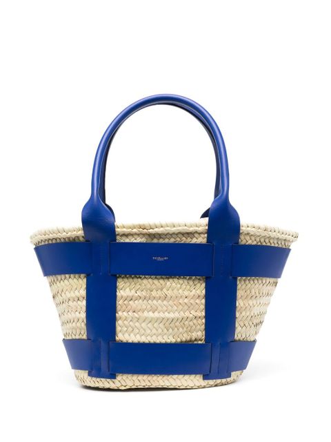 DeMellier The Maxi Santorini raffia tote bag - Neutrals