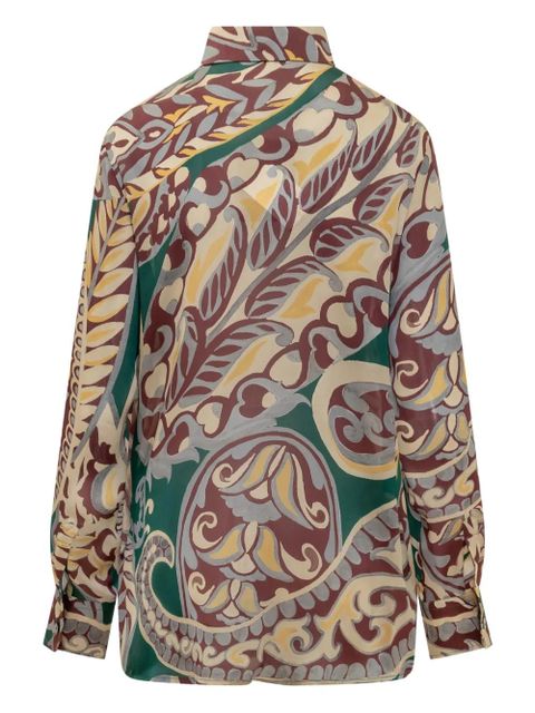 ETRO paisley-print silk shirt - Neutrals