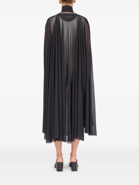 MM6 Maison Margiela semi sheer maxi dress - Black