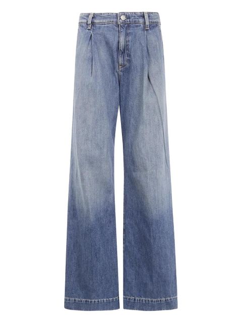Lauren Ralph Lauren pleated wide-leg jeans - Blue - zdjęcie produktu nr 1