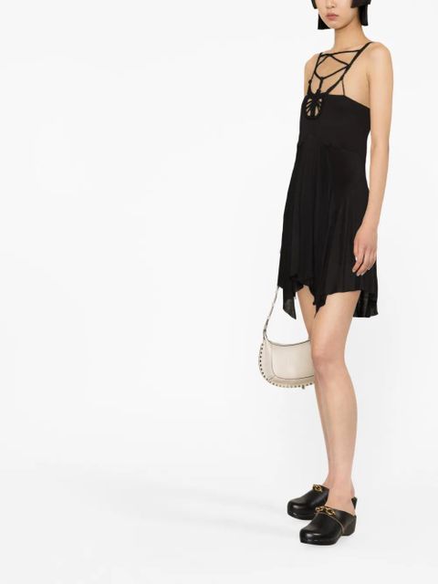 ISABEL MARANT Diana macramé-trim minidress - Black