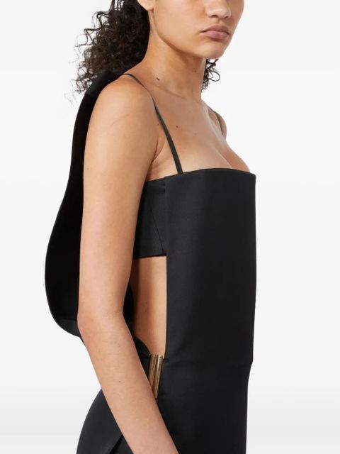 Max Mara square-neck maxi dress - Black