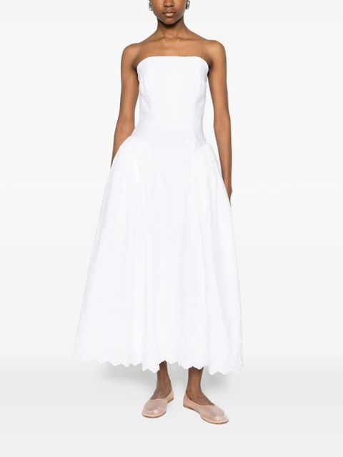 Simone Rocha embroidered midi dress - White - zdjęcie produktu nr 2