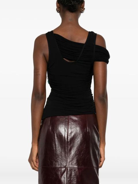 Christopher Esber draped asymmetric top - Black