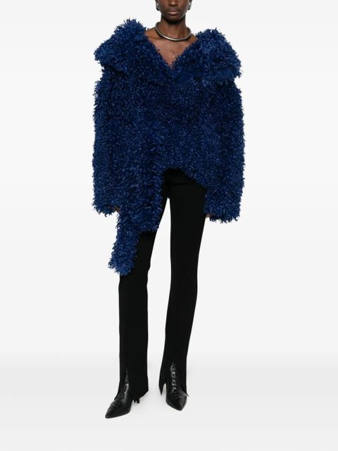 ROTATE BIRGER CHRISTENSEN faux-fur belted jacket - Blue