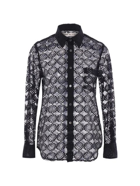 Comme Des Garçons lace button shirt - Black - zdjęcie produktu nr 1