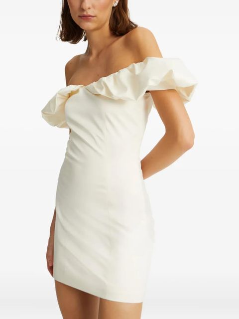 ROTATE BIRGER CHRISTENSEN off-shoulder ruched minidress - White