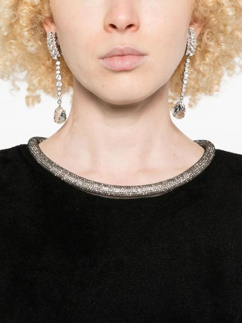 SANDRO embellished split maxi dress - Black