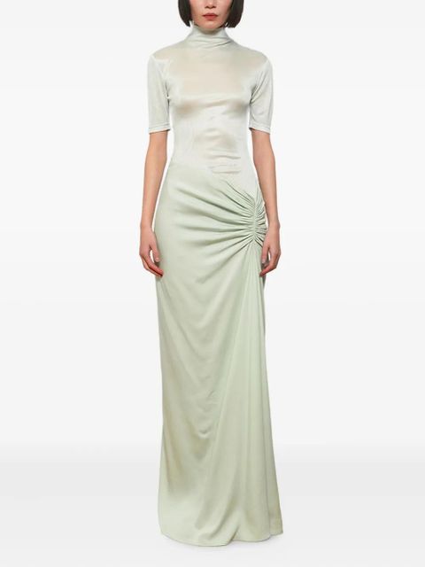 Christopher Esber Fusion ruched tee gown maxi dress - Green