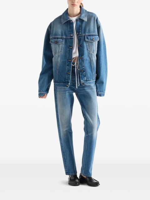 Prada denim blouson jacket - F0V3N LIGHT BLUE - zdjęcie produktu nr 2
