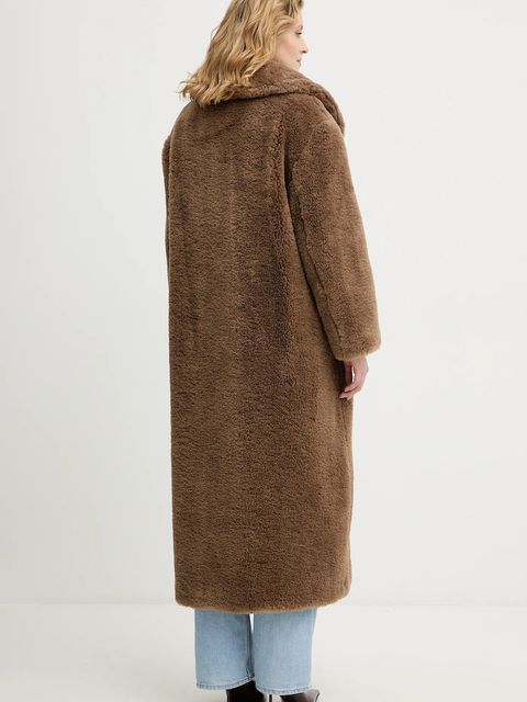 Guess płaszcz EUGENIE kolor brązowy W5BL93 WJ090 - zdjęcie produktu nr 2