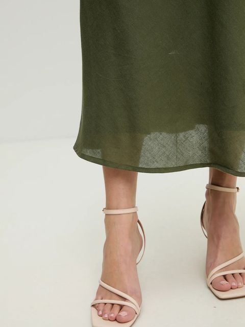 Answear.LAB sukienka z lnem