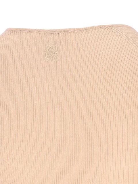 Chloé Henley ribbed button-front T-shirt - Pink - zdjęcie produktu nr 2