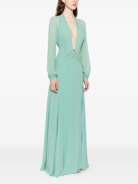 Versace silk georgette gown - Green - zdjęcie produktu nr 2