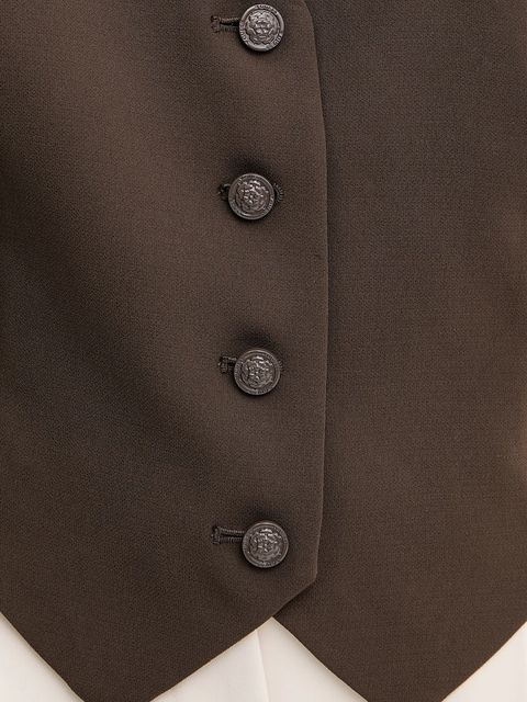 Guess kamizelka THEOLINE kolor brązowy jednorzędowa W5YH55 WGHC2 - zdjęcie produktu nr 2