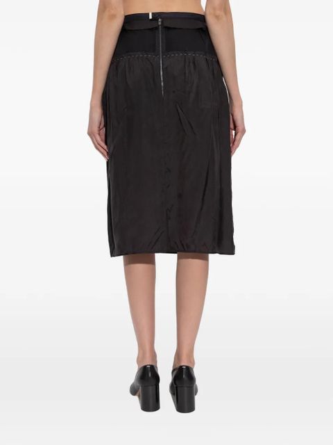 Maison Margiela ruffled midi skirt - Black