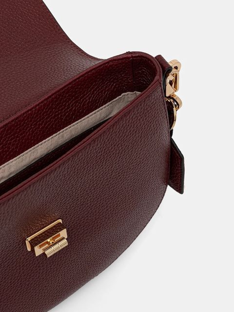 Geox torebka skórzana kolor bordowy D25KAA-00046-C9999