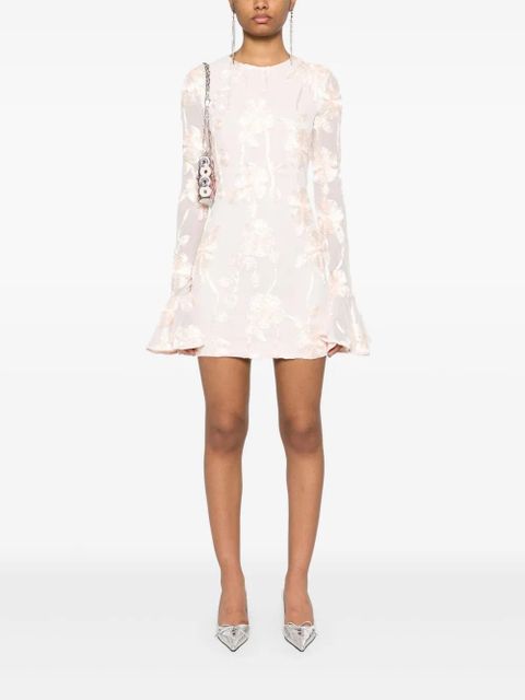 ROTATE BIRGER CHRISTENSEN floral-mesh mini dress - Pink