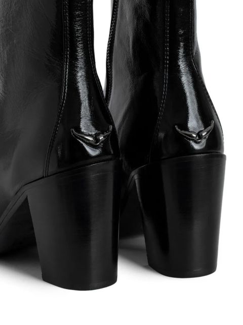 Zadig&Voltaire Preiser 85mm leather ankle boots - Black